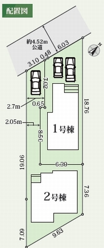 【仲介手数料０円】相模原市南区大野台24期　新築一戸建て　全2棟の区画図|相模原市南区大野台24期　新築一戸建て　全2棟