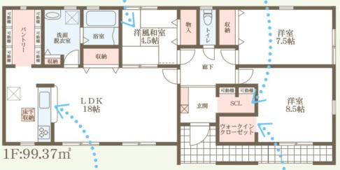 ●葛城市林堂　第5期　新築一戸建ての間取り|2号地