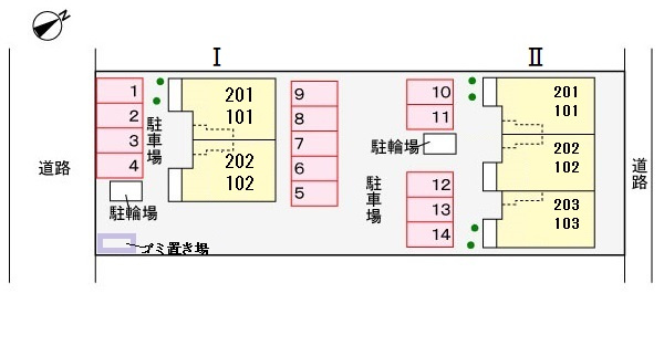 グラシオッソⅡの区画図