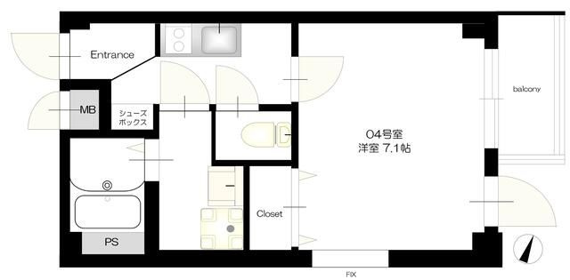 ｂ’ＣＡＳＡ　Ｋ．Ｈｉｇａｓｈｉｊｕｊｏの間取り