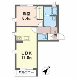 プロヌーブ植田Ⅰの間取り