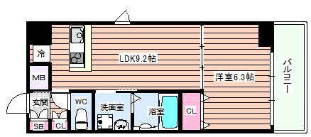 【間取り】 | フローレンス江坂