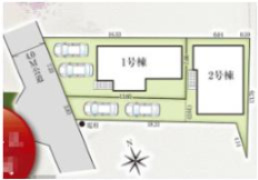 『八王子市新築戸建て』八王子市中野2487【仲介手数料無料】　２期の区画図|～仲介手数料無料☆八王子ひなた不動産～八王子市中野上町　新築戸建て
