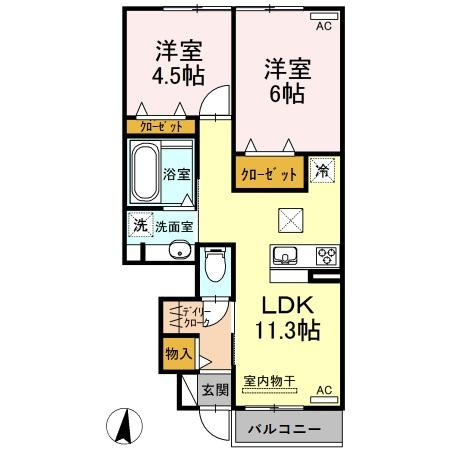 ソシエール御津の間取り