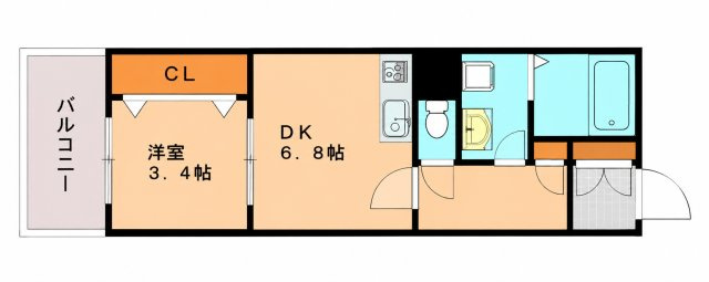 レゾナンス西宮北口の間取り