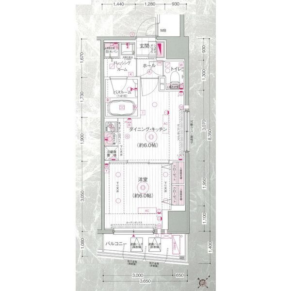 エステムプラザ市谷外濠公園の間取り|エステムプラザ市谷外濠公園
