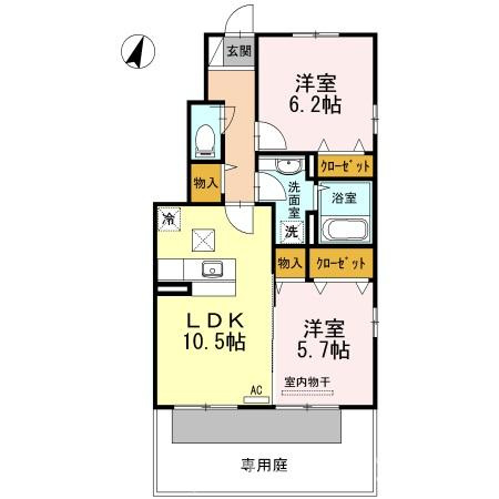 フォンテーヌ金倉 B棟の間取り