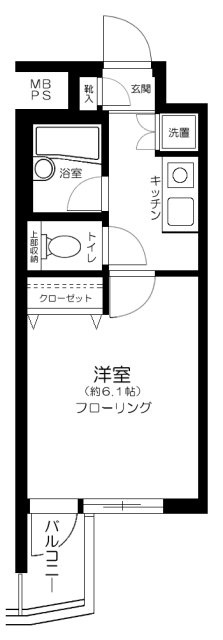 トーカン湯島キャステールの間取り|1K