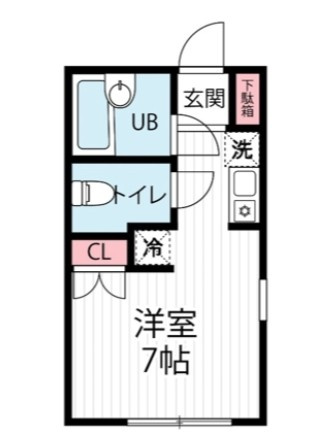 ローズアパート　Q-044の間取り