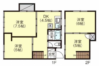 【間取り】 | 西野川３丁目戸建
