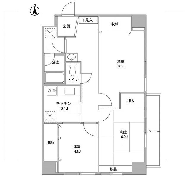 中川フラッツの間取り