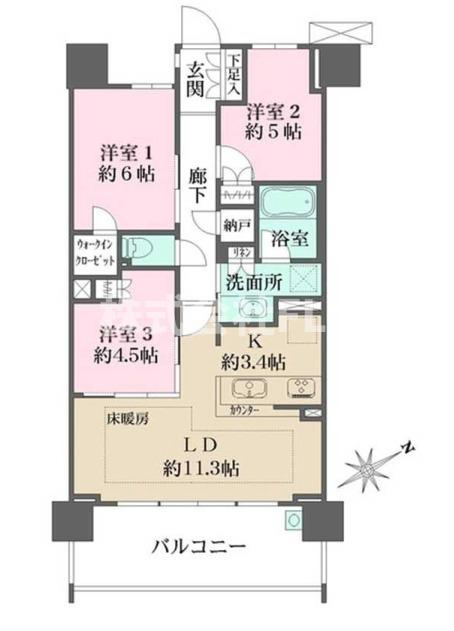 北区王子５丁目の賃貸マンションの間取り