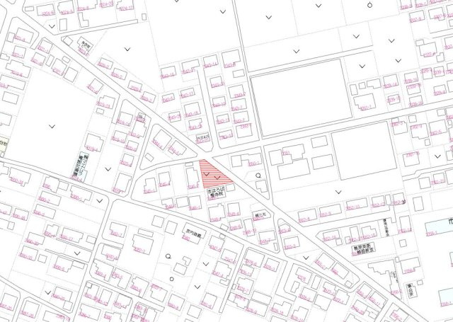 都城市蓑原町の売地の土地図