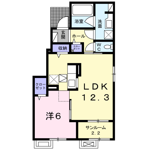 プレジール千原崎の間取り