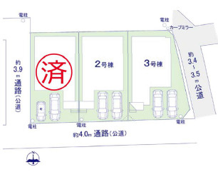 筑紫野市二日市南２丁目の新築一戸建の区画図