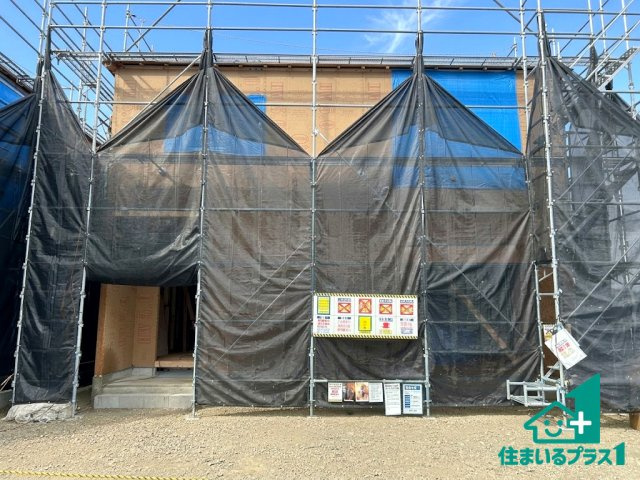 ●31(土)1(日)3(祝)現地案内可能！　生駒郡斑鳩町法隆寺　第1期　全2邸の外観|建築中ですが現地を見ると分かる事もございますので、ぜひ一度現地をご覧ください。