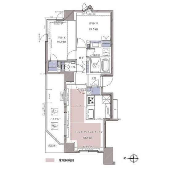 【間取り】 | ディームス横濱青木町