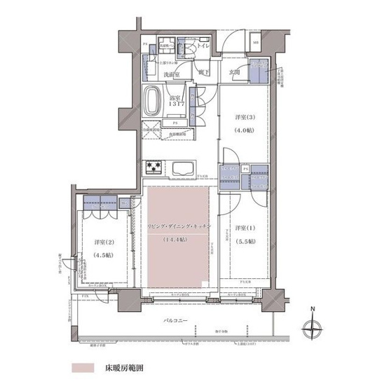 【間取り】 | ディームス横濱青木町