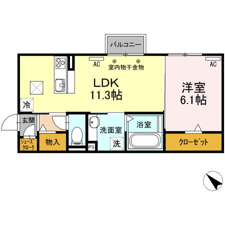 ルミエール　Bの間取り