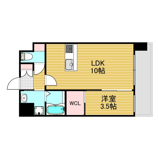 Alivis三国本町の間取り