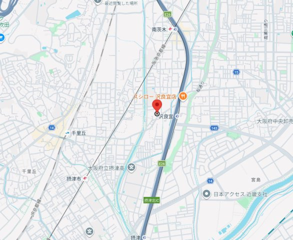 ルイシャトレ南茨木の地図