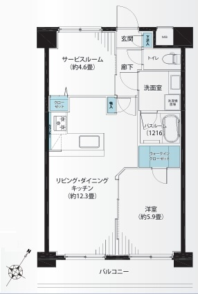 何もなさそうで意外となにかはある地。それが西横浜。何と言っても横浜駅まですぐの距離感は、毎日のこととなると見逃せない高ポイント！室内仕様もGOODな『リブゼ西横浜』リノベーションの間取り