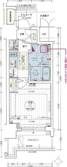 エステムコート名古屋新栄Ⅱアリーナの間取り