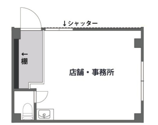 大阪市平野区平野西３丁目の店舗事務所の間取り