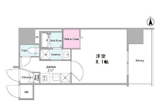 BPRレジデンス梅田西の間取り