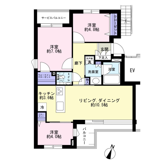 【間取り】 | ロイヤルシーズン新宿柏木