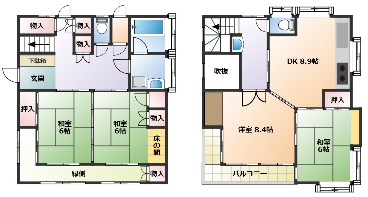 山岸３丁目貸家の間取り