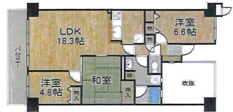 明石魚住駅前スカイマンションAの間取り