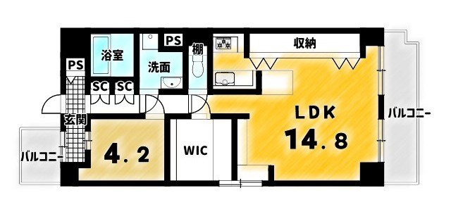 コープ野村京都四条の間取り