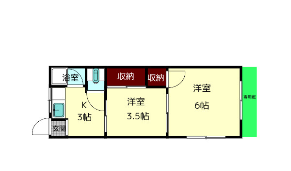 光コーポの間取り