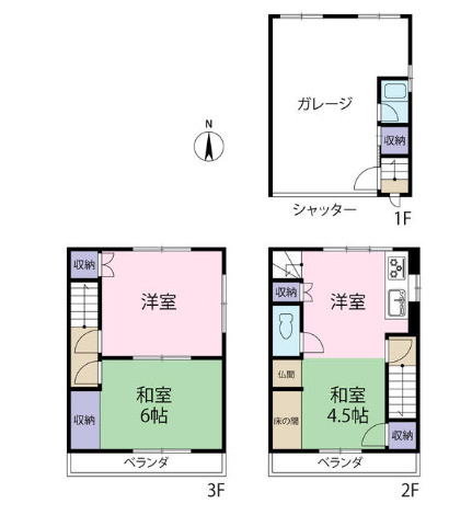姫路市広畑区末広町３丁目の中古一戸建の間取り