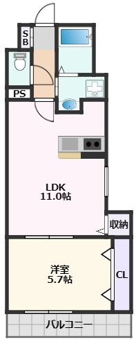【間取り】 | Grand Aube岸部
