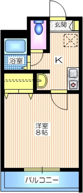 アクアコートの間取り|ゆとりの洋室８帖