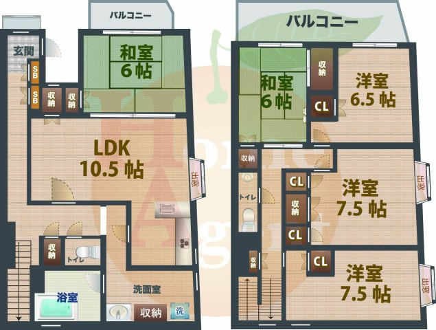 【間取り】 | コーディアル久我山 | 5LDKのお部屋です。