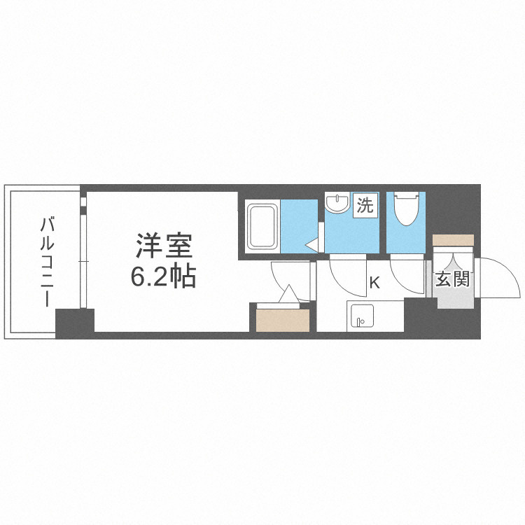 大阪市西淀川区御幣島２丁目の賃貸マンションの間取り