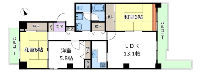 【間取り】 | セントラル吹田朝日が丘 | エイブルにて取扱い可能な住宅ローンは、全部で10種類以上！お客様にピッタリの住宅ローンを当社のFPよりご案内させて頂きます。住宅ローンのご相談だけでも、お気軽にご相談下さいませ。
