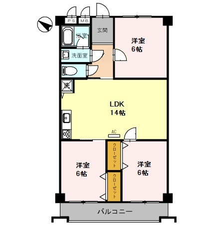 住吉建物2号館の間取り