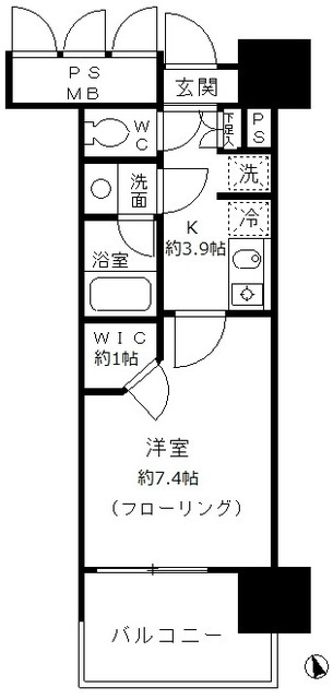 フォンテーヌ芝浦の間取り