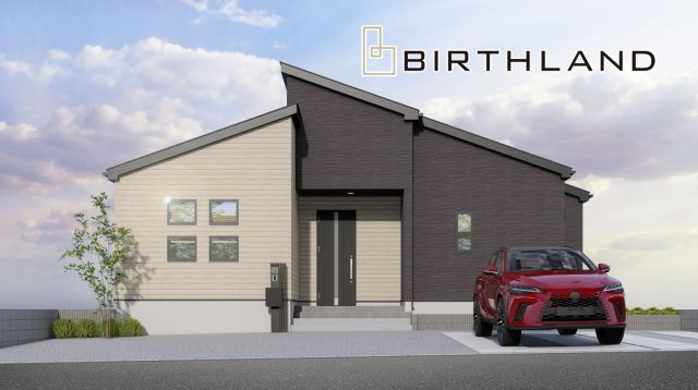 新築戸建・新築建売　郡山市うねめ町　富田西小・第六中の外観パース|【1号棟】完成予想図　現地ご案内可能です♪お気軽にお問い合わせください！
