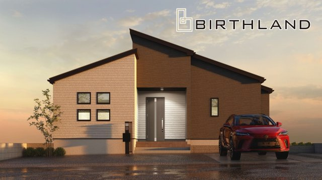 新築戸建・新築建売　郡山市うねめ町　富田西小・第六中の外観パース|完成予想図