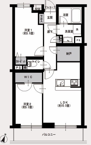 ２部屋の物件ではありますが、とにかく収納力があります！納戸も部屋としてではなく、倉庫として超優秀！！コンパクトに造られているにせよ、狭さ感じにくい摩訶不思議な、『横浜藤棚ガーデンハウス』リノベーションの間取り