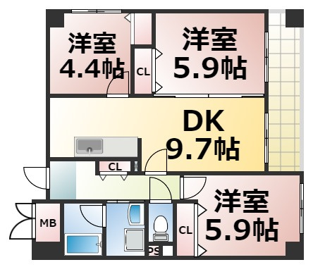 【間取り】 | パレプランドール　仲介手数料無料