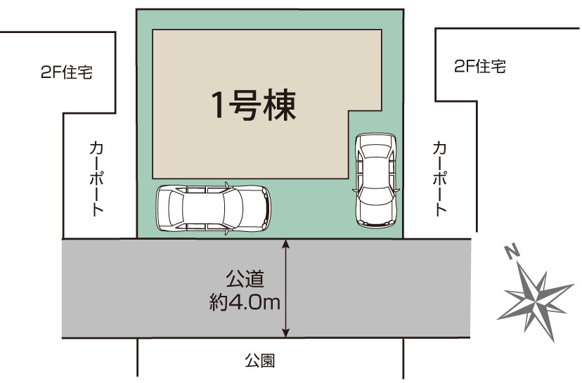 越谷市宮本町新築戸建て◆長期優良住宅の区画図