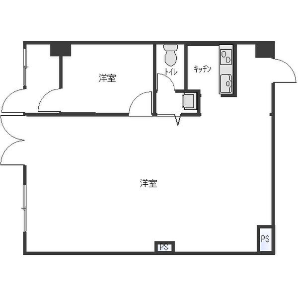 コーポ浄心【　1階路面店　】の間取り