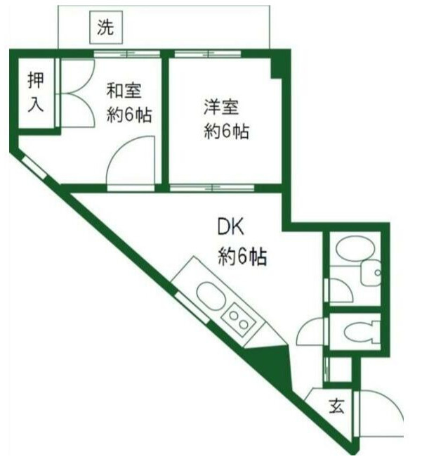 カーサケイワイNo.2の間取り