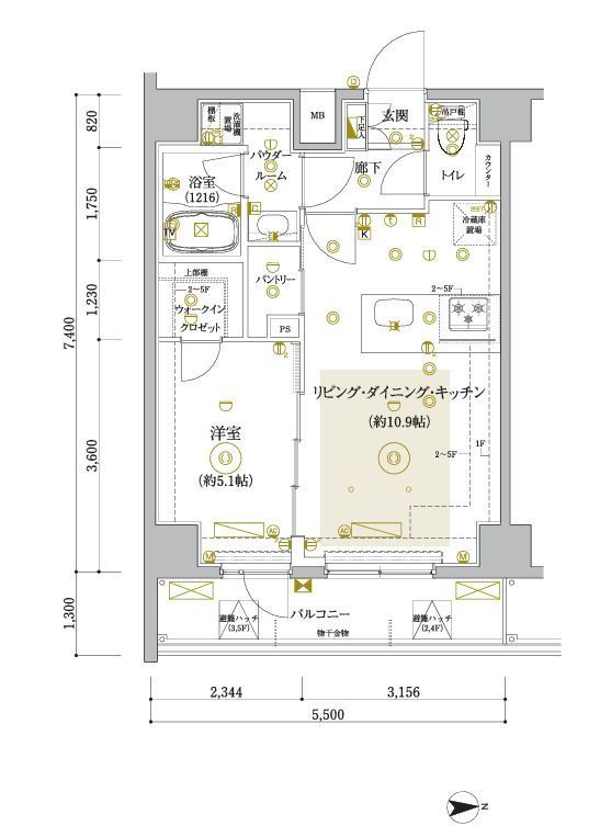 セジョリ墨田EASTⅡの間取り